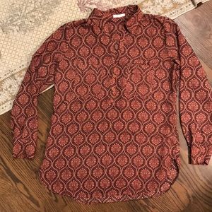Vintage Inspired Half Button Top